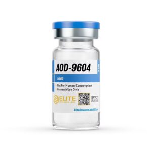 AOD-9604 5mg research peptide vial by Elite Research Labs