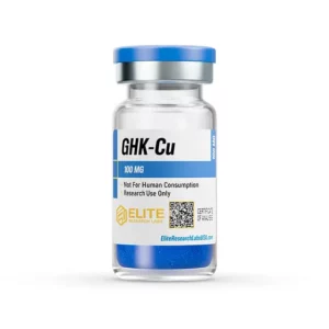 GHK-Cu 100mg research peptide vial by Elite Research Labs