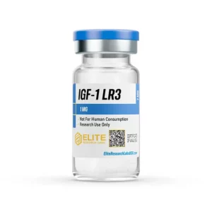 IGF-1 LR3 1mg research peptide vial by Elite Research Labs