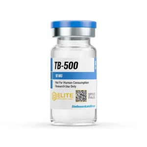 TB-500 10mg research peptide vial by Elite Research Labs